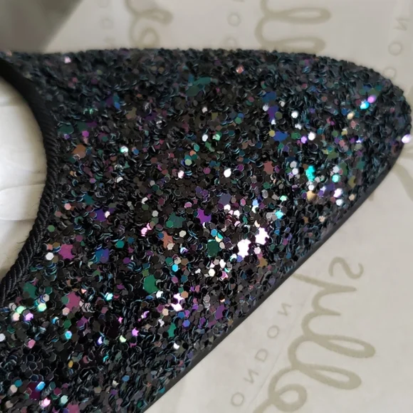 SHELLYS LONDON New Pumps Chic Heel Slingback Sandal Leather Lined Glitter Womens - Picture 9 of 14